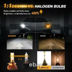 For Chevy Silverado 1500 2500 HD 07-15 Auxbeam 6500K LED Headlight Fog Lights
