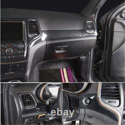 For Jeep Grand Cherokee 11-20 Central Console Dashboard Strip Trim Carbon Fiber