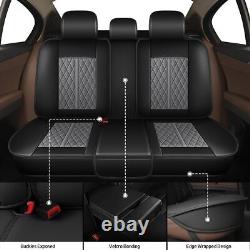 For Jeep Grand Cherokee 2004-2010 Faux Leather Car 5-Seat Covers Cushion Pad Set