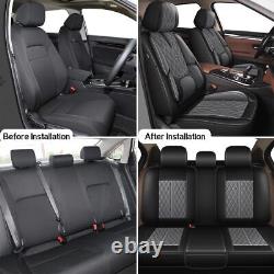 For Jeep Grand Cherokee 2004-2010 Faux Leather Car 5-Seat Covers Cushion Pad Set