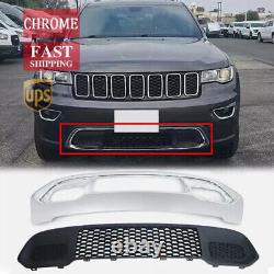 For Jeep Grand Cherokee 2017-2022 Chrome Front Lower Grille Bumper Grill Bezel