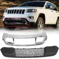 For Jeep Grand Cherokee 2017-2022 Chrome Front Lower Grille Bumper Grill Bezel