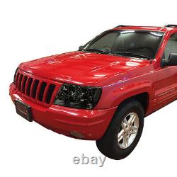 For Jeep Grand Cherokee 99-04 Wj Laredo Smoked/clear Headlights+8000k Hid Kit