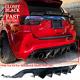 For Jeep Grand Cherokee SRT 14-21 V1 Glossy Black Shark Fin Rear Bumper Diffuser