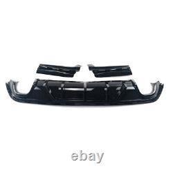 For Jeep Grand Cherokee SRT 14-21 V1 Glossy Black Shark Fin Rear Bumper Diffuser