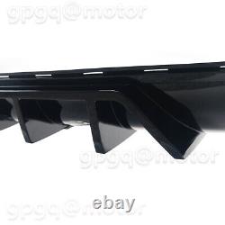 For Jeep Grand Cherokee SRT 14-21 V1 Glossy Black Shark Fin Rear Bumper Diffuser