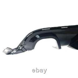 For Jeep Grand Cherokee SRT 14-21 V1 Glossy Black Shark Fin Rear Bumper Diffuser