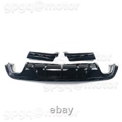 For Jeep Grand Cherokee SRT 14-21 V1 Glossy Black Shark Fin Rear Bumper Diffuser