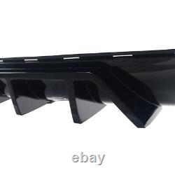 For Jeep Grand Cherokee SRT 14-21 V1 Glossy Black Shark Fin Rear Bumper Diffuser