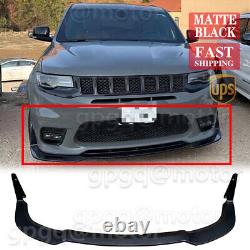 For Jeep Grand Cherokee SRT 17-21 Matte Black Winglet Front Bumper Lip Splitter