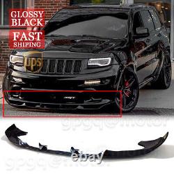 For Jeep Grand Cherokee SRT SRT8 12-16 Gloss Black Front Bumper Lip Splitter Kit