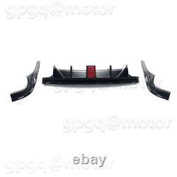 For Jeep Grand Cherokee SRT Trackhawk 14-2021 Matte Rear Bumper Diffuser With LED