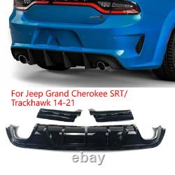 For Jeep Grand Cherokee SRT/Trackhawk 2014-21 Gloss Black Rear Bumper Diffuser