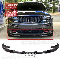 For Jeep Grand Cherokee SRT8 2012-16 Carbon Fiber Front Bumper Lip Splitter Kit