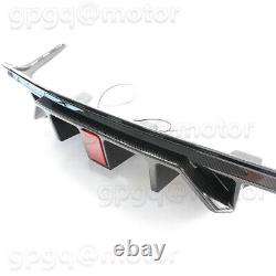 For Jeep Grand Cherokee Trackhawk 18-21 V2 Carbon Shark Fin Rear Bumper Diffuser