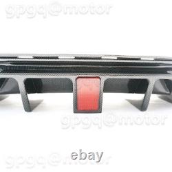 For Jeep Grand Cherokee Trackhawk 18-21 V2 Carbon Shark Fin Rear Bumper Diffuser