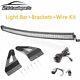 For Jeep Grand Cherokee WJ Upper Windshield 52 LED Light Bar Brackets Wire Kit