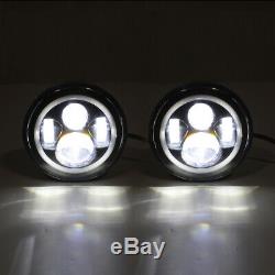 For VW Beetle Classic DOT 7 Inch LED Headlights Upgrade Hi/Low Beam Round Kit