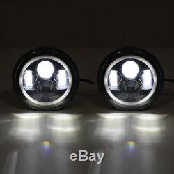 For VW Beetle Classic DOT 7 Inch LED Headlights Upgrade Hi/Low Beam Round Kit