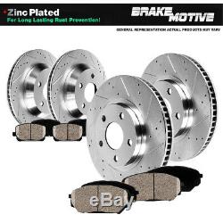 Front And Rear Brake Rotors + Ceramic Pads For Dodge Durango Jeep Grand Cherokee