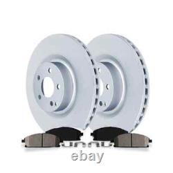 Front Coated Rotors & Ceramic Brake Pads for 2013 Jeep Grand Cherokee BLKC-227