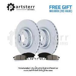 Front Coated Rotors & Ceramic Brake Pads for 2013 Jeep Grand Cherokee BLKC-227