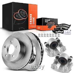 Front Disc Brake Rotors & Pads + Caliper for Jeep Grand Cherokee Wrangler 90-99