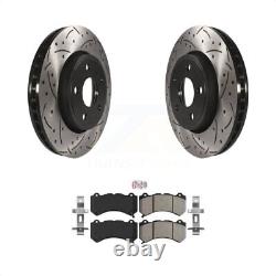 Front Drilled Slot Brake Rotor Integrally Molded Pad Kit For Jeep Grand Cherokee