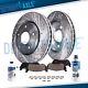 Front Drilled Slotted Brake Rotors + Brake Pad for 1999-2004 Jeep Grand Cherokee