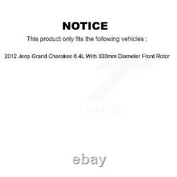 Front Hub Bearing Coated Brake Rotor & Pad Kit For 2012 Jeep Grand Cherokee 6.4L
