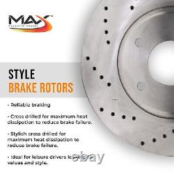 Front & Rear Drilled Brake Rotors + Pads for Dodge Durango Jeep Grand Cherokee