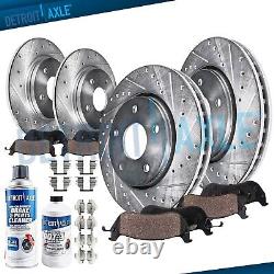 Front Rear Drilled Rotors Ceramic Brake Pads for 1999 2002 Jeep Grand Cherokee