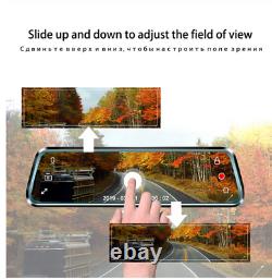 Full HD 10'' Dual Lens Car Dash Cam Front&Rear Camera DVR Recorder Video 170°