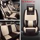 Full Set Front+Rear Seat Cover with Pillow for 5-Seat Car PU Leather All Seasons
