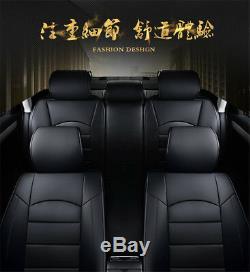 Full Set Universal Breathable 5-seat Front & Rear PU Leather Seat Cover For Car
