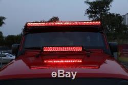 GREEN 22 inch LED LIGHT BAR Hog Hunting ATV for Jeep Off-road RGB Strobe Light