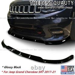 Glossy Black For Jeep Grand Cherokee SRT 14-21 Front Bumper Lip Spoiler Splitter