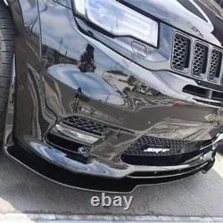 Glossy Black For Jeep Grand Cherokee SRT8 2017-21 Front Bumper Lip Splitter Chin