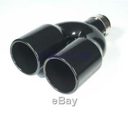 Glossy Stainless Steel Exhaust Tip Pipe Dual Wall Round 2.5 Inlet 3.5 Outlet