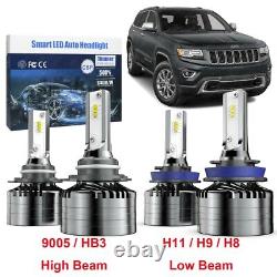H11 Low Beam 9005 High Beam LED Combo Headlight For Jeep Grand Cherokee 14 17