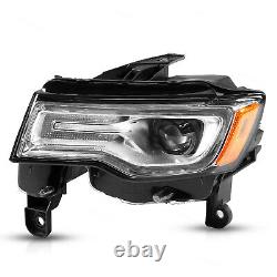 HID Left Driver Side Headlight LED DRL Head Lamp Fits 14-21 Jeep Grand Cherokee