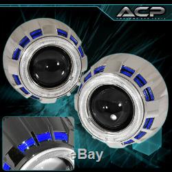 Halo Projector Hid Bixenon Retrofit Headlight Round Blue White Universal