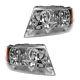 Headlights Headlamps Left & Right Pair Set for 99-04 Jeep Grand Cherokee Limited