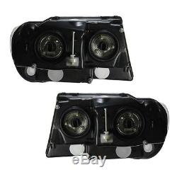 Headlights Headlamps Left & Right Pair Set for 99-04 Jeep Grand Cherokee Limited