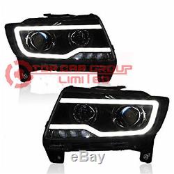 Headlights with Bi-xenon Projector For 2011-2013 Jeep Grand Cherokee/Compass