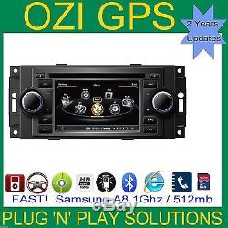 JEEP GRAND CHEROKEE 2006-10 IN DASH GPS DVD NAVI BLUETOOTH FACTORY FIT STEREO