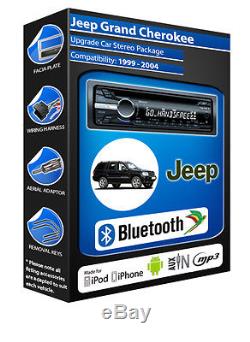Jeep Grand Cherokee CD MP3 player stereo plays iPod iPhone Bluetooth Handsfree