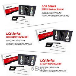 LASFIT LED Headlight+Fog Light for 2003-2006 Chevy Silverado 1500 2500HD 3500HD