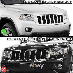 LED C Bar 2011-2013 For Jeep Grand Cherokee Chrome Switchback Headlights