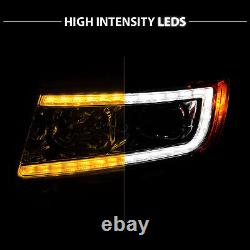 LED C Bar 2011-2013 For Jeep Grand Cherokee Chrome Switchback Headlights